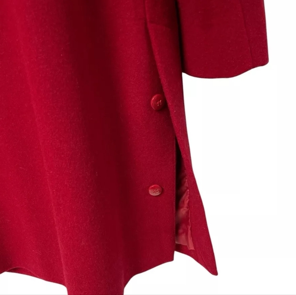 Covington Coat Women Size 22W Red Wool Reinforced Button Classic Winter Gorgeous - Picture 3 of 6